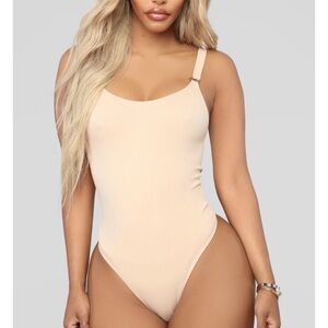 Fashion Nova nude ribbed bodysuit Cara